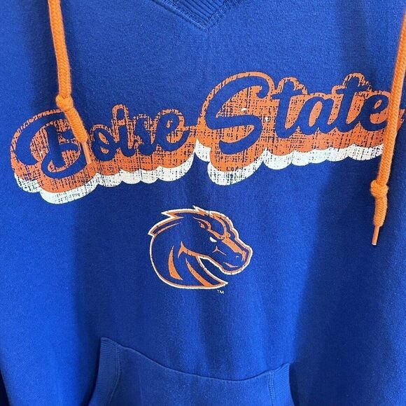 BOISE STATE Broncos Blue & Orange Hoodie by Stadium Athletics Size L Super Soft - Picture 4 of 10